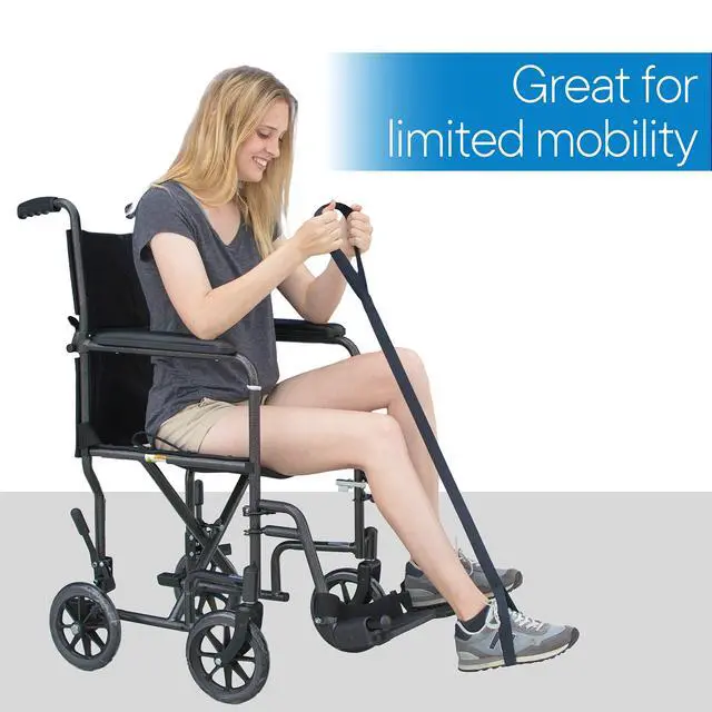 Alt view image 2 of 6 - Premium 35 Leg Lifter with Hand Strap & Foot Loop Long-Term Orthopedic Daily Living Aid for Chronic Hip, Knee & Mobility Limitations