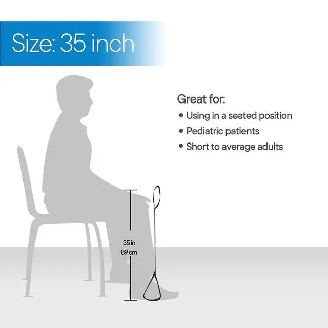 Alt view image 5 of 6 - Premium 35 Leg Lifter with Hand Strap & Foot Loop Long-Term Orthopedic Daily Living Aid for Chronic Hip, Knee & Mobility Limitations
