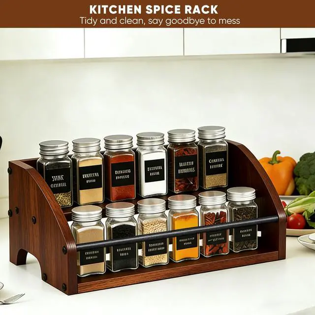 Alt view image 4 of 7 - Rustic Wooden Countertop Organizer