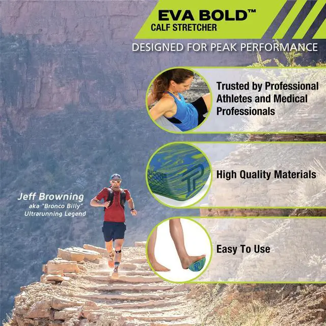 Alt view image 2 of 5 - Calf Stretcher, Calf & Achilles Tendon Flexibility, Balance & Core Exercises,Memory Foam, Textured Surface, Arch and Heel Discomfort Relief, Men and Women
