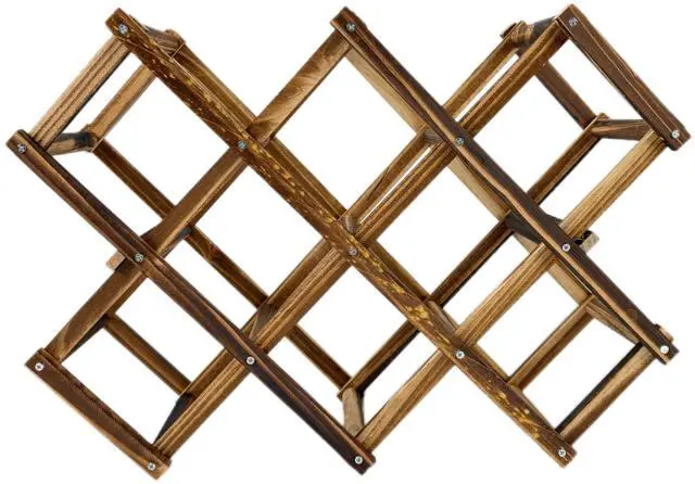 Main image of Wooden Wine Racks for Storage, Freestanding Wine Rack Stackable Foldable Countertop Wine Rack for Countertop and Cabinets