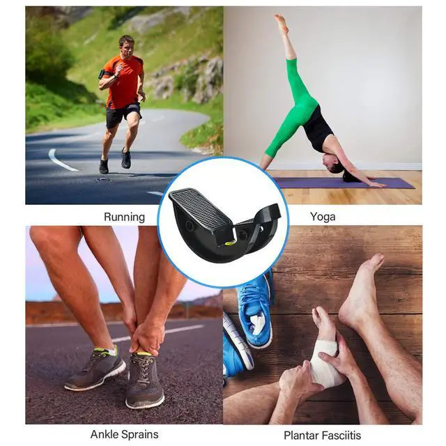 Alt view image 5 of 6 - Foot Rocker Calf Stretcher Ankle Plantar Board for Achilles Tendonitis, Muscle Stretch, Feet and Shin Splint Pain Relief - Improve Calf Flexibility, Ankle Mobility - Black