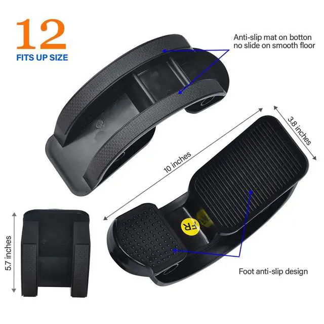 Alt view image 4 of 6 - Foot Rocker Calf Stretcher Ankle Plantar Board for Achilles Tendonitis, Muscle Stretch, Feet and Shin Splint Pain Relief - Improve Calf Flexibility, Ankle Mobility - Black
