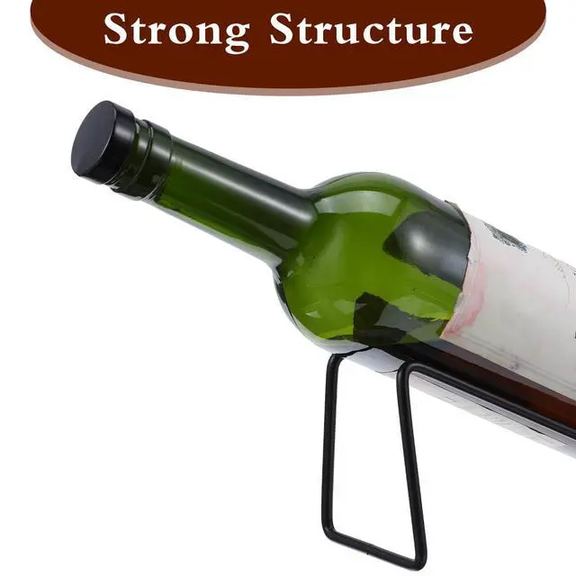 Alt view image 3 of 7 - 8pcs Single Wine Bottle Rack, Metal Tabletop Wine Display Racks, Stylish-Wine Bottles Organizer, Black Simple Style Single Bottle Champagne Rack, for Home Decor, Restaurants, Bar, Kitchen, Party