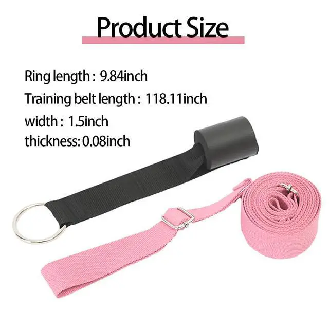 Alt view image 3 of 5 - Door Leg Stretcher for Splits Flexibility Training Strap Equipment Pink