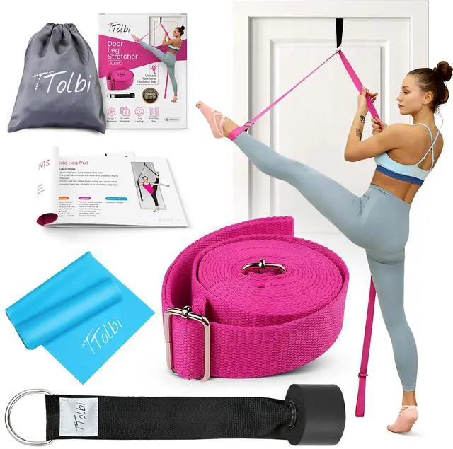 Main image of Leg Stretcher Strap with Door Anchor & Resistance Band, Splits Trainer