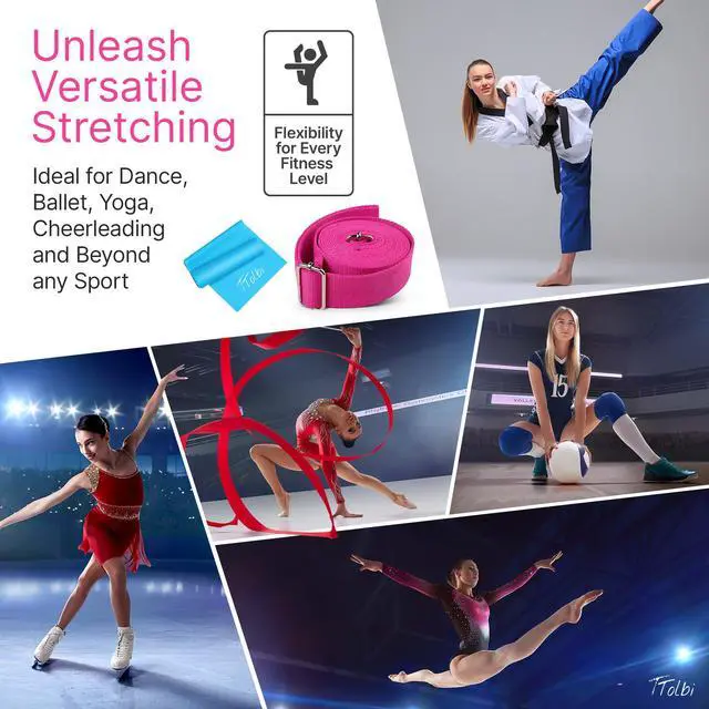 Alt view image 4 of 7 - Leg Stretcher Strap with Door Anchor & Resistance Band, Splits Trainer