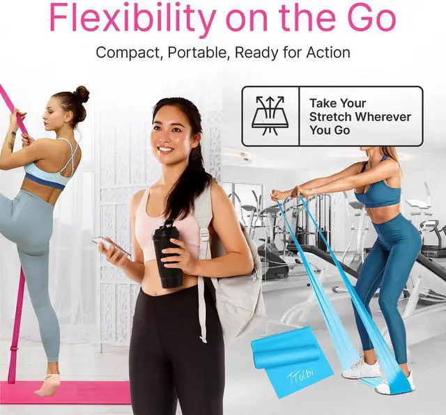 Alt view image 6 of 7 - Leg Stretcher Strap with Door Anchor & Resistance Band, Splits Trainer
