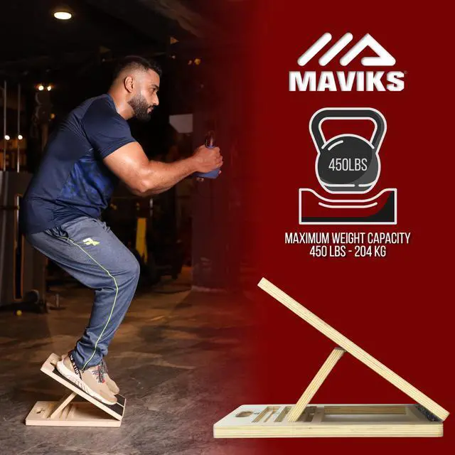 Alt view image 3 of 7 - Portable Adjustable Calf Stretcher Slant Board for Squats for Ankle and Achilles Stretching, Posture Wooden Slant Board for Calf Stretching, Squat Wedge for Physical therapy & Exercise