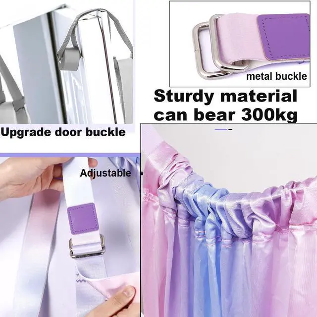 Alt view image 3 of 7 - Leg Stretcher Strap, Backbend Training Belt with Door Anchor, Flexibility Trainer Stretching Equipment Assist Stretch Strap for Fitness Gymnastics Dance Aerial Yoga Ballet