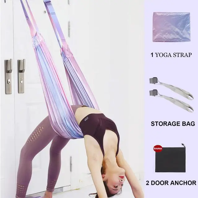 Alt view image 5 of 7 - Leg Stretcher Strap, Backbend Training Belt with Door Anchor, Flexibility Trainer Stretching Equipment Assist Stretch Strap for Fitness Gymnastics Dance Aerial Yoga Ballet