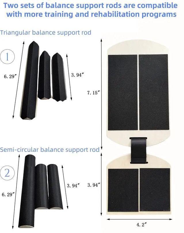 Alt view image 4 of 5 - Ankle Foot Strengthener Exerciser for Sprained, Single Leg Balance Board for Stability Training, Posture Corrector, Home Gym Fitness Equipment (Wood, Single foot)