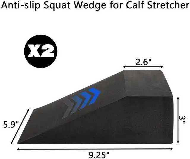 Alt view image 2 of 7 - 2 Pcs Yoga Foam Squat Wedge Blocks, Professional Squat Ramp for Heel Elevated Squat, Lightweight Calf Stretcher Slant Board for Fitness, Squat, Push Up, Weightlifting