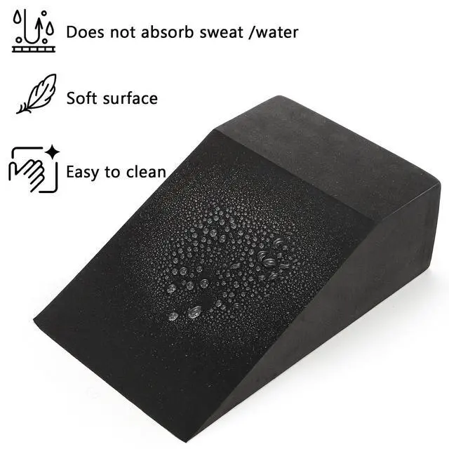 Alt view image 4 of 7 - 2 Pcs Yoga Foam Squat Wedge Blocks, Professional Squat Ramp for Heel Elevated Squat, Lightweight Calf Stretcher Slant Board for Fitness, Squat, Push Up, Weightlifting