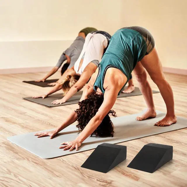 Alt view image 7 of 7 - 2 Pcs Yoga Foam Squat Wedge Blocks, Professional Squat Ramp for Heel Elevated Squat, Lightweight Calf Stretcher Slant Board for Fitness, Squat, Push Up, Weightlifting
