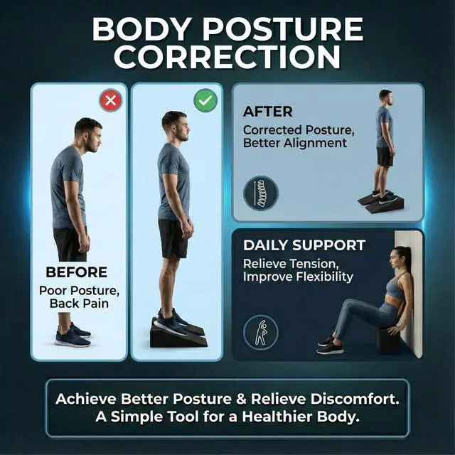 Alt view image 5 of 7 - Squat Wedge Blocks for Heels Elevated Squats Slant Board for Ankle Mobility, Calf Stretching, Deep Squat Support Weightlifting & Physical Therapy