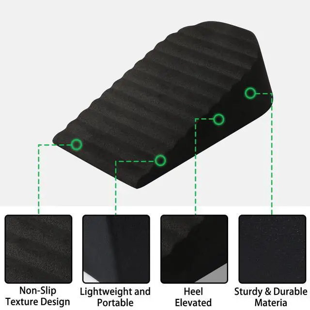 Alt view image 3 of 5 - Squat Wedge Block by SEWD - Non-Slip Slant Board for Elevated Heel Squats, Knees Over Toes, Deadlifts Perfect for Reverse Step Ups and Split Squats.
