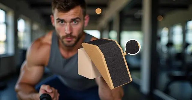 Alt view image 5 of 7 - Squat Wedge Blocks Stretching blocks,Non-Slip Surface with Beveled Edges for Core Exercises,Natural Eco-Friendly/squats& weightlifting&yoga,Travel Friendly (9 * 5 * 2.6"Block*2)