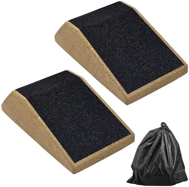Main image of 2Pcs Cork Squat Wedge Block, Non-Slip Slant Boards, Ramp Platform for Elevate Heels and Squat Support