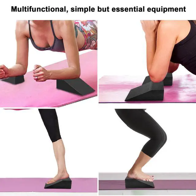 Alt view image 4 of 7 - 2 Pack Squat Wedge Blocks,Non Slip Professional Squat Ramp for Heel Elevated Squats Calf Raises Platform, Calf Stretcher, Balance, Pushup, Yoga Wrist Support, Pilates, Squat, Riser Block