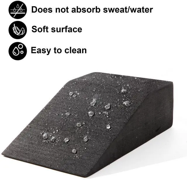 Alt view image 6 of 7 - 2 Pack Squat Wedge Blocks,Non Slip Professional Squat Ramp for Heel Elevated Squats Calf Raises Platform, Calf Stretcher, Balance, Pushup, Yoga Wrist Support, Pilates, Squat, Riser Block