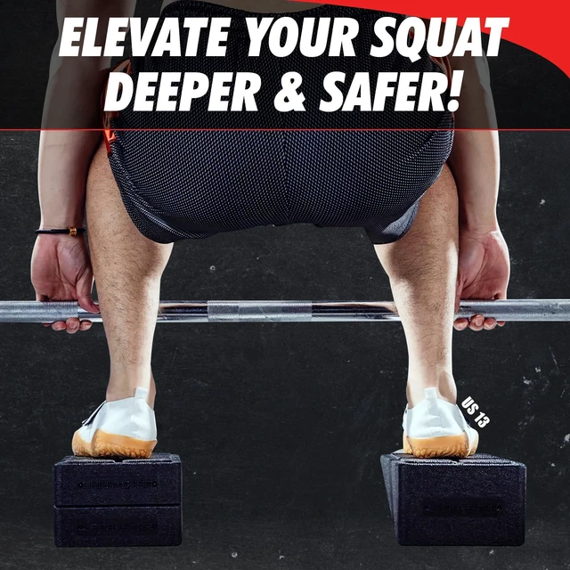 Alt view image 3 of 7 - Squat Wedge Block Heel Elevated Squat Platform for Deep Squats, ATG Training, Ankle Mobility, 4-Angle Adjustable Slant Board for Calf Stretching, Knee Pain Relief, 440 lbs