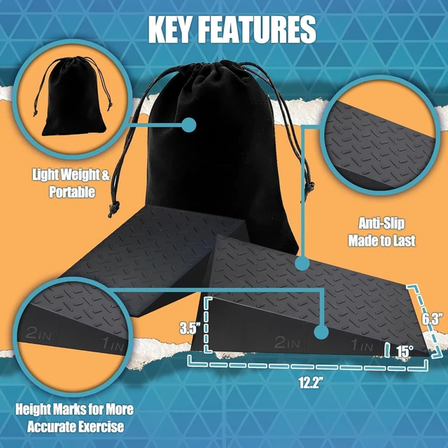 Alt view image 2 of 7 - Squat Wedge for Deep Squats Non-Slip: Blocks for Mobility & Leg Training