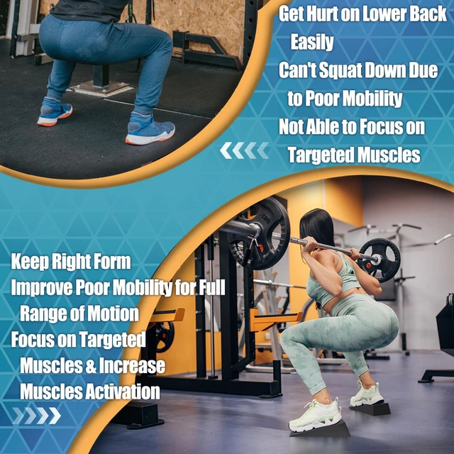 Alt view image 4 of 7 - Squat Wedge for Deep Squats Non-Slip: Blocks for Mobility & Leg Training