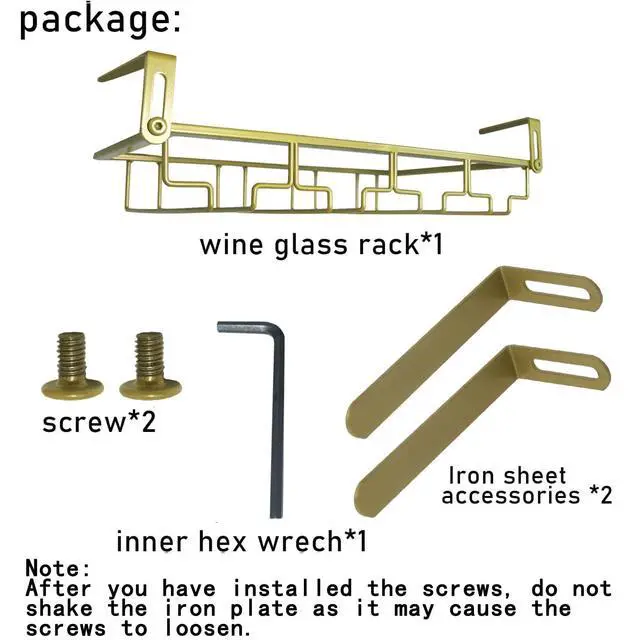 Alt view image 5 of 7 - Adjustable Under Cabinet Stemware Holder - Metal Wine Glass Hanger Organizer for Kitchen, Bar, Shelf - Rustproof Hanging Storage Rack for 6-8 Glasses - Space Saving Decor (Gold, 4 Rows)