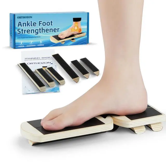 Main image of Ankle Foot Strengthener, Sprain Exerciser, Single Leg Balance Board for Stability Training, Posture Corrector, Home Gym Fitness Equipment (Log Color)