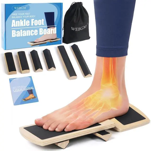 Main image of Ankle Balance Board for Physical Therapy - Foot Strengthener & Adjustable Ankle Trainer, Single Leg Anti-Slip Design for Plantar Fasciitis Relief, Sprained Ankle, Achilles Pain & Posture Correction