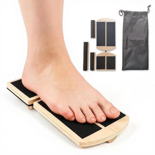 Main image of Wooden for Ankle Balance Board Foot Strengthener & Stability Trainer for Single Leg Balance Training, Sprained, Plantar Fasciitis Relief, Physical Therapy, Posture Correction
