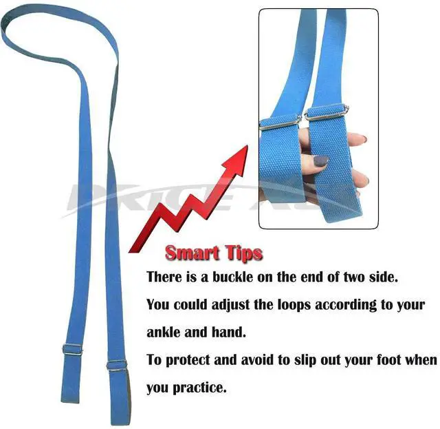 Alt view image 3 of 4 - Door Flexibility & Stretching Leg Strap - Great for Ballet Cheer Dance Gymnastics or ANY Sport Leg Stretcher Door Flexibility Trainer Premium stretching equipment (Light purple)