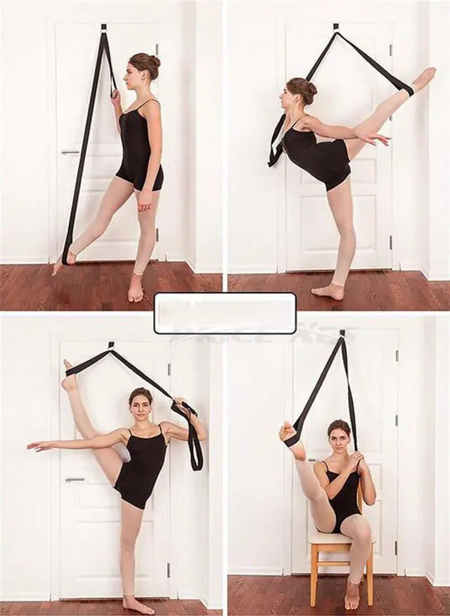 Alt view image 4 of 4 - Door Flexibility & Stretching Leg Strap - Great for Ballet Cheer Dance Gymnastics or ANY Sport Leg Stretcher Door Flexibility Trainer Premium stretching equipment (Light purple)