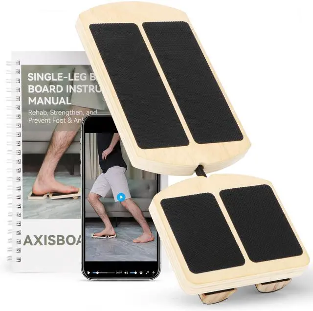 Main image of Ankle Balance Board for Rehab & Strengthening Axis Board Training Kit with Recovery Guide Support for Ankle Sprains, Achilles Discomfort & Plantar Fasciitis