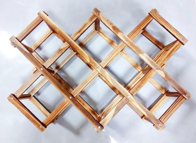 Alt view image 2 of 7 - Freestanding Stackable Wine Rack Organizer for Countertop and Cabinets with Foldable Design and Scratch-Resistant Protector
