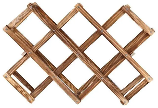Alt view image 7 of 7 - Freestanding Stackable Wine Rack Organizer for Countertop and Cabinets with Foldable Design and Scratch-Resistant Protector