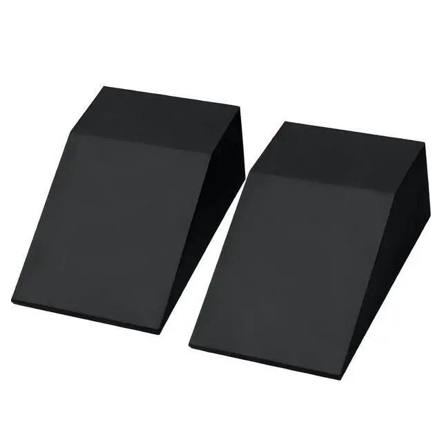 Alt view image 7 of 7 - Squat Wedge Block Yoga Wedge Blocks 2 Pack, Yoga Foam Wedges Exercise Foot Wedges Block for Workout Heel Elevated Calf Stretcher Gymnastic(Black)