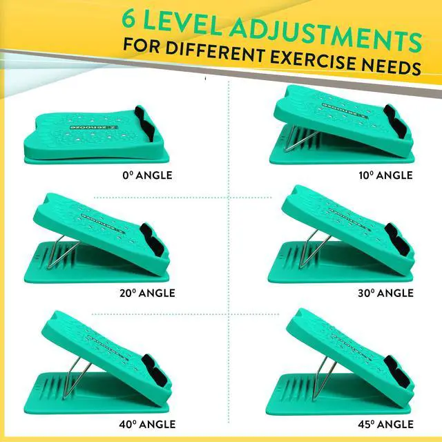 Alt view image 6 of 7 - Slant Board Calf Stretcher (Upto 330lbs) Balance Board for Physical Therapy, Adjustable Slant Board for Plantar Fasciitis, Ankle Stretcher, Achilles Stretcher, Incline Board Calf Stretch