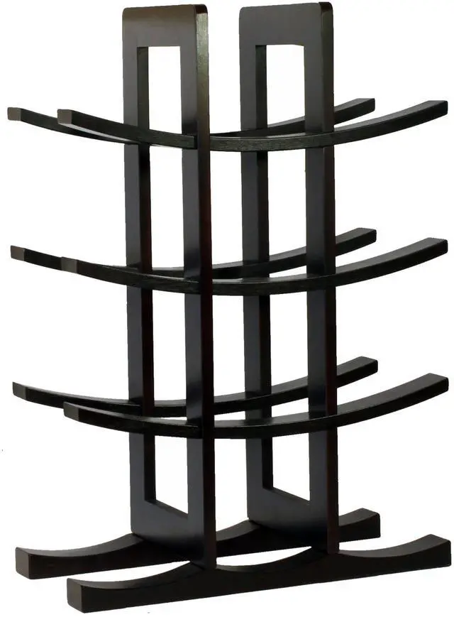 Main image of WR1132 12-Bottle Bamboo Wine Rack, Dark Espresso