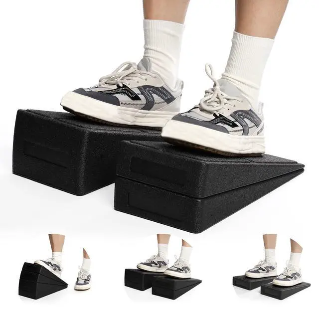 Main image of 3 Pcs Slant Board for Calf Stretching, 5 Adjustable Angles Foot Stretcher Incline Board, Non-Slip Foam Squat Wedge for Physical Therapy, Home Exercise