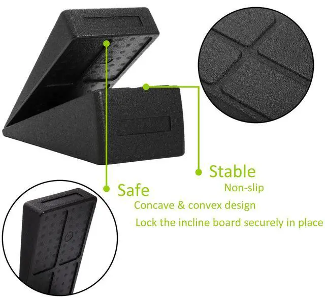 Alt view image 3 of 6 - 3 Pcs Slant Board for Calf Stretching, 5 Adjustable Angles Foot Stretcher Incline Board, Non-Slip Foam Squat Wedge for Physical Therapy, Home Exercise