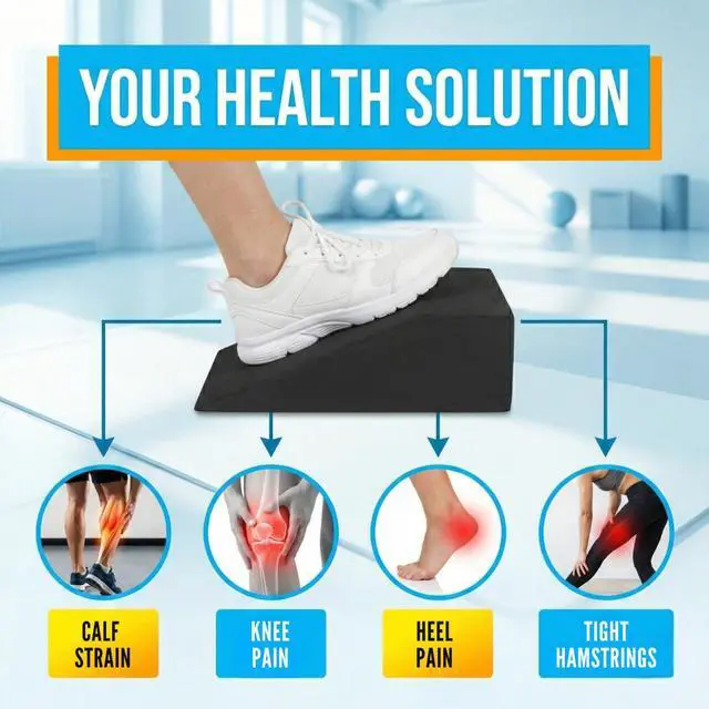 Alt view image 4 of 7 - Slant Board for Heel Elevated Squat Weightlifting Calf Stretcher Slant Board for Mobility Balance and Strength Performance Pack of 2