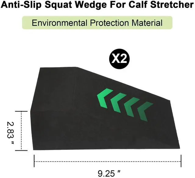 Alt view image 2 of 7 - 2 Pack Incline Squat Wedge Blocks - Non-Slip Heel Elevated Squat Wedge Boards - Versatile Calf Stretcher Slant Boards Ramp for Yoga, Pilates, Weightlifting, Strength Training & Home Gym Fitness