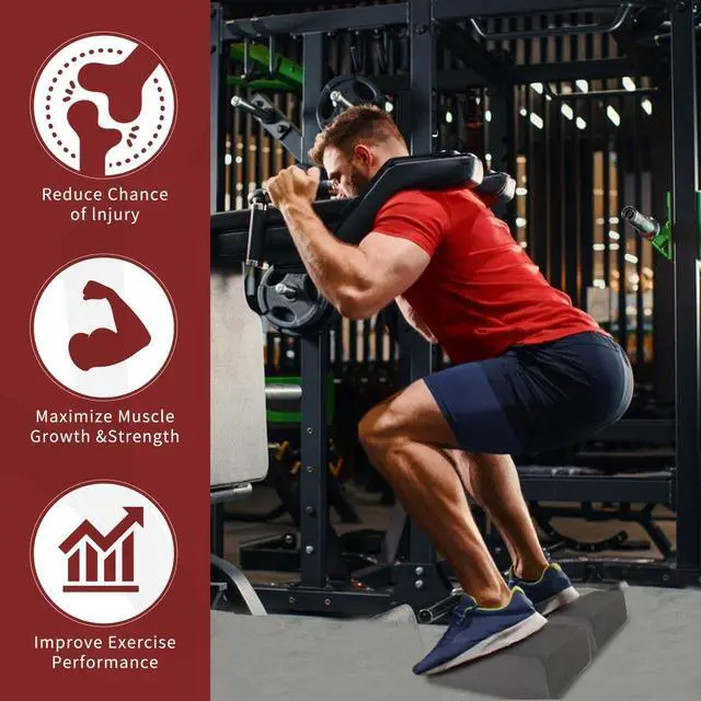 Alt view image 5 of 7 - 2 Pack Incline Squat Wedge Blocks - Non-Slip Heel Elevated Squat Wedge Boards - Versatile Calf Stretcher Slant Boards Ramp for Yoga, Pilates, Weightlifting, Strength Training & Home Gym Fitness