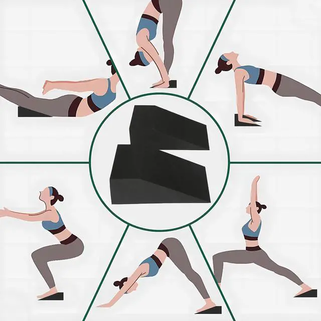 Alt view image 6 of 7 - 2 Pack Incline Squat Wedge Blocks - Non-Slip Heel Elevated Squat Wedge Boards - Versatile Calf Stretcher Slant Boards Ramp for Yoga, Pilates, Weightlifting, Strength Training & Home Gym Fitness