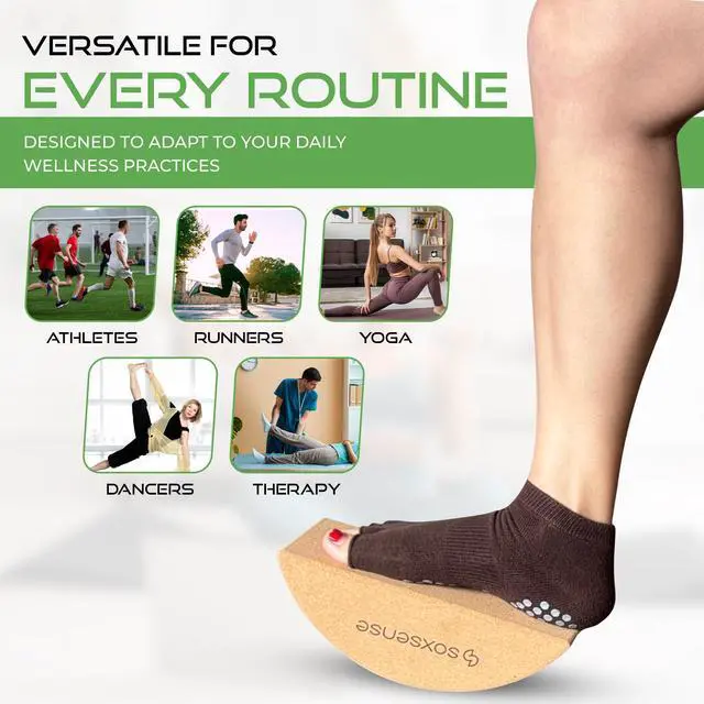 Alt view image 4 of 7 - Soxsense Half Moon Recovery Block & Calf Stretching- Improve Balance, Stability & Foot Mobility/Calf Stretcher for Plantar Fasciitis Relief/Yoga & Pilates Balance Trainer 1 Block