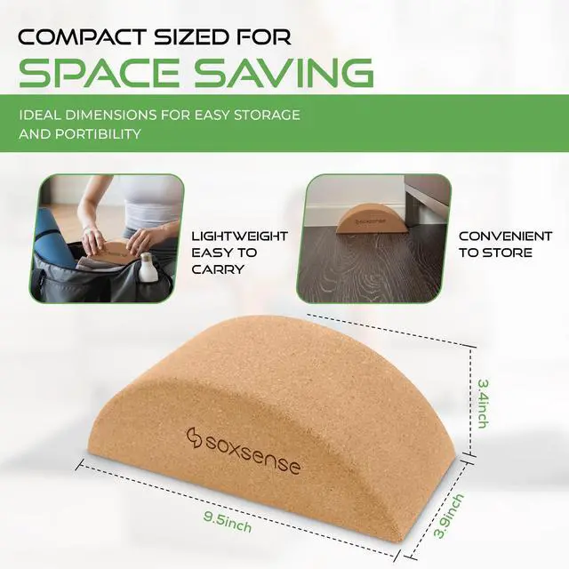 Alt view image 6 of 7 - Soxsense Half Moon Recovery Block & Calf Stretching- Improve Balance, Stability & Foot Mobility/Calf Stretcher for Plantar Fasciitis Relief/Yoga & Pilates Balance Trainer 1 Block