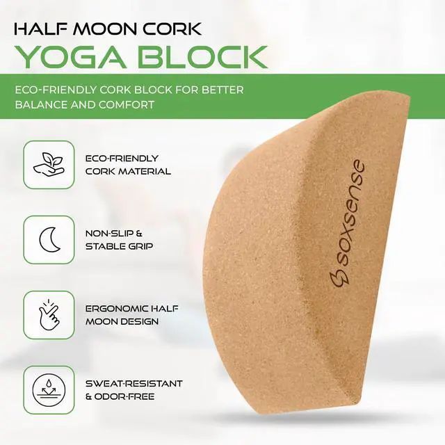 Alt view image 7 of 7 - Soxsense Half Moon Recovery Block & Calf Stretching- Improve Balance, Stability & Foot Mobility/Calf Stretcher for Plantar Fasciitis Relief/Yoga & Pilates Balance Trainer 1 Block