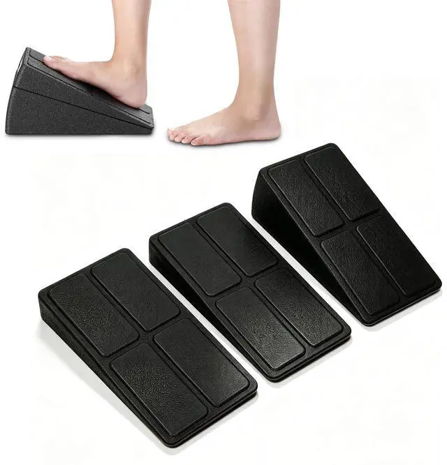 Main image of 3Pcs Slant Board Squat Wedges for Calf Stretching, Black EPP Adjusted Foot Calf Stretching Balance Board for Knees Ankle Heel Feet Leg Unisex Exercises